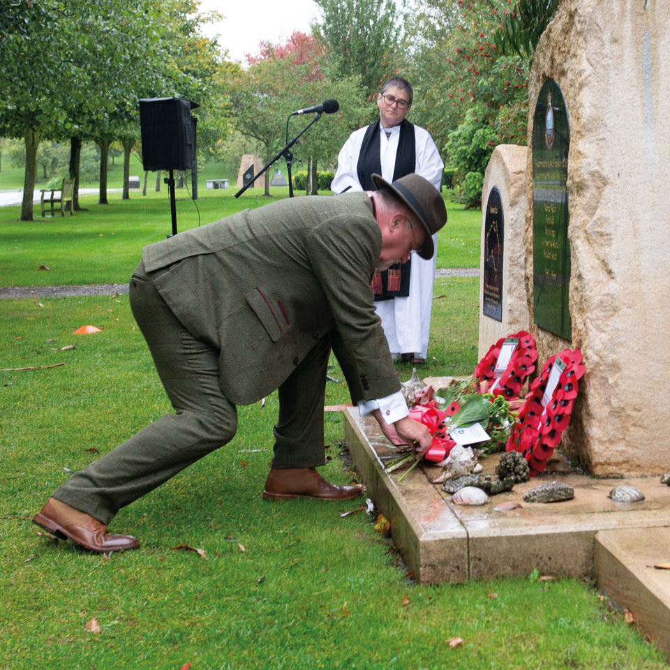 Nigel Heaps MBE lays flowers on behalf of BH Associates